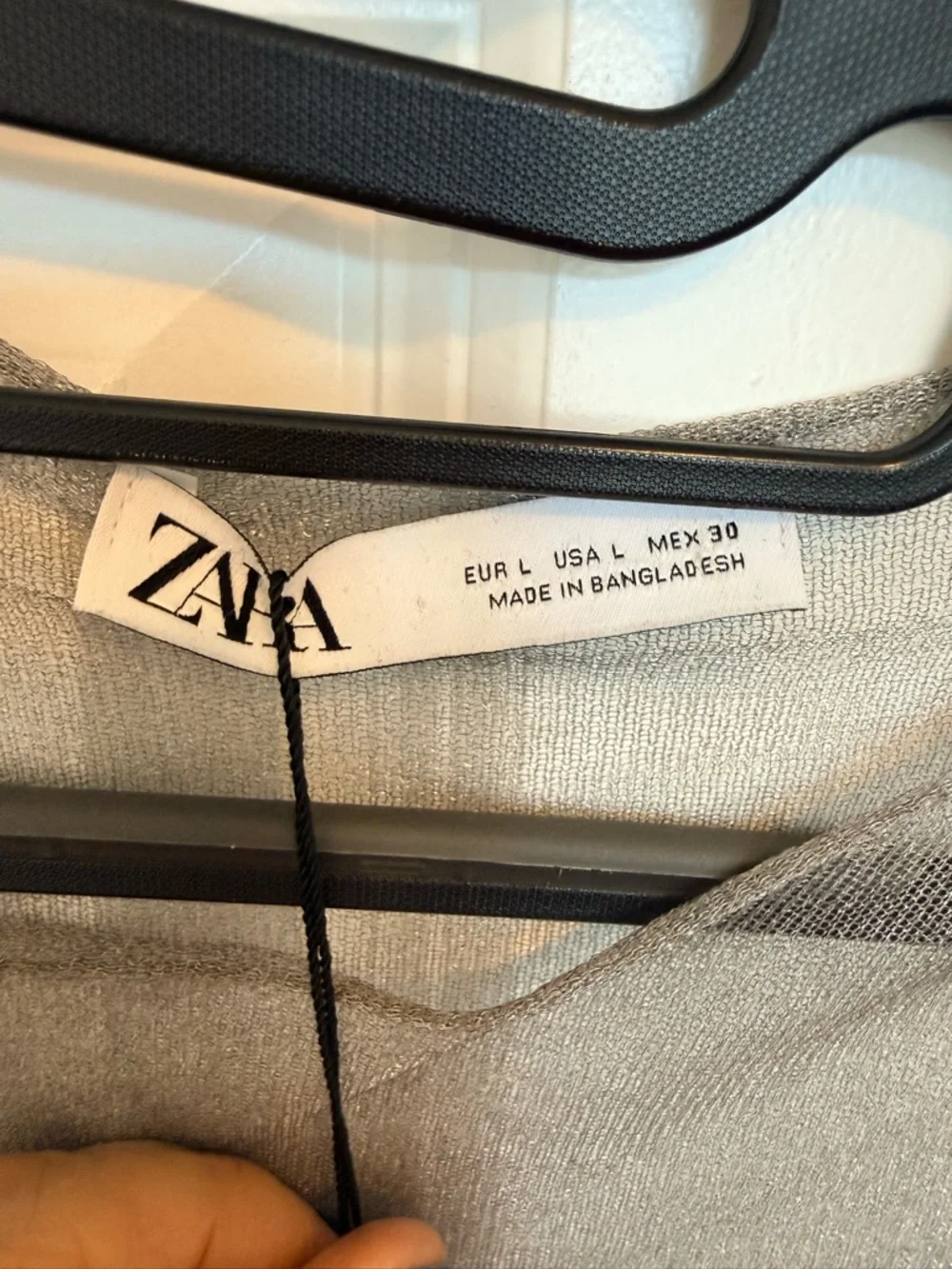 Zara Sheer Long Sleeve Maxi Dress in Taupe Gray - Picture 3 of 5
